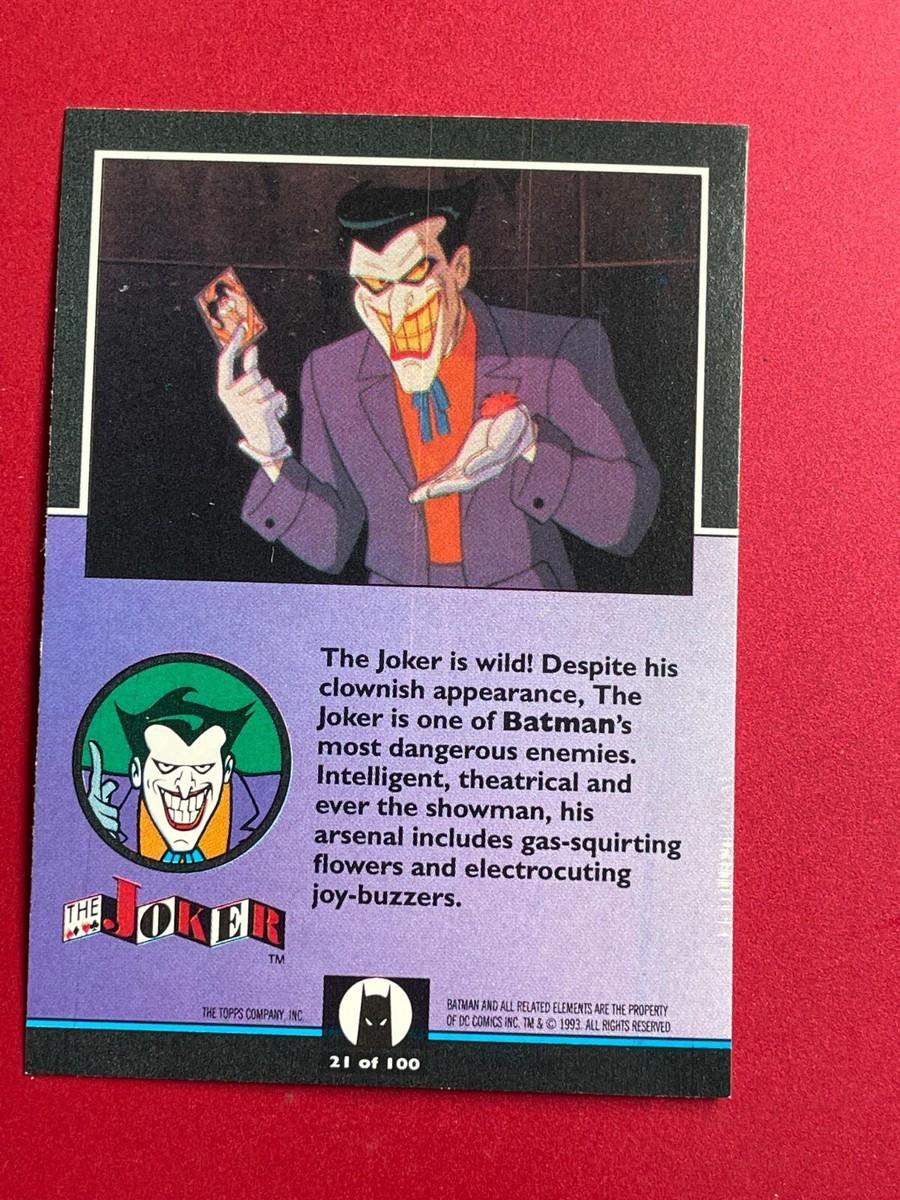 1993 Topps Batman The Animated Series #21 The Joker Card