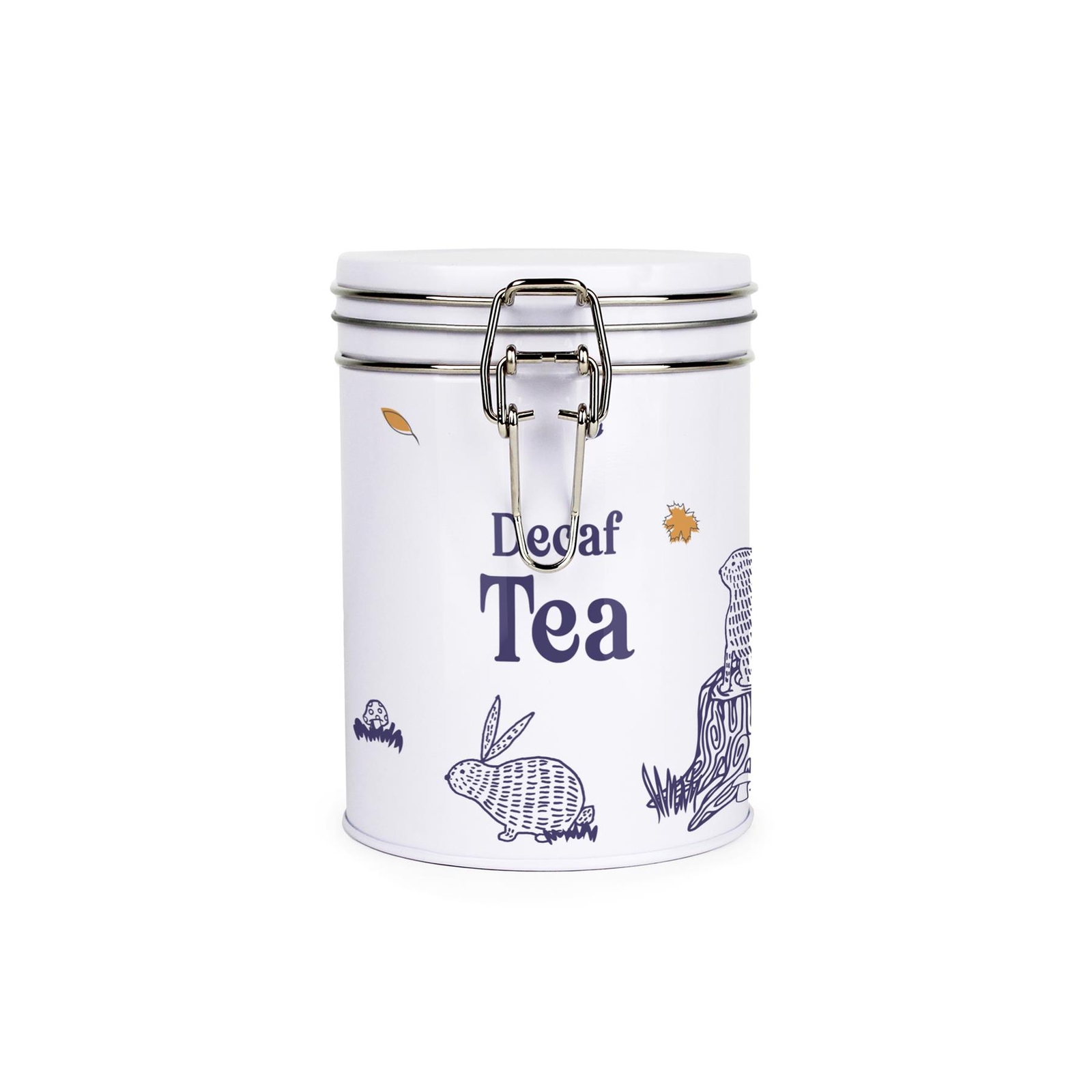 Purely Home Woodland Rabbits Hot Drinks Canister - Decaf Tea Storage Gift Tin