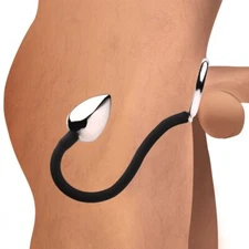 Master Series: Tug and Plug Cock and Ball Ring with Anal Plug --FREE SHIPPING!!!