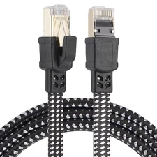 Cat 8 Ethernet Cable RJ45 Patch 40Gbps 2000Hz Flat LAN Network Gold Plated Lot