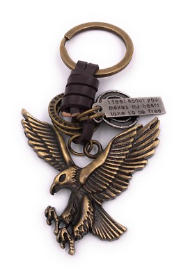 Adler Eule Greif Schlüsselanhänger Anhänger aus Metall Bronze