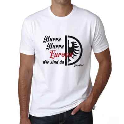 ULTRABASIC Herren Grafik T-Shirt Hurra Hurra Europa Wir sind da
