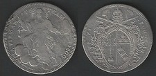 1800 Stato Pontificio Pio VII scudo in argento.
