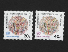 OPC 1984 UN NY Conference on Population Sc#417-8 MNH
