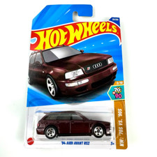 HOT WHEELS 1994 AUDI AVANT RS 2 DARK RED HW 70'S V'S 90'S MINT ON LONG CARD UK
