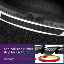 Parts Accessories 1*Rubber Car Rear Bumper Protector Trim Strip Trunk Sill Guard