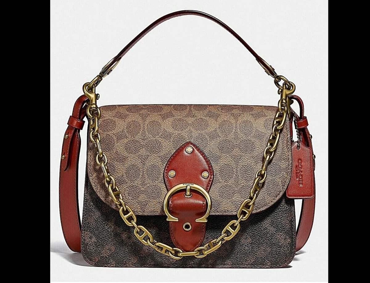 Beat shoulder bag in signature canvas with horse and carriage print sale