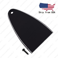 1 Hole 3Ply Plastic Black Guitar Truss Rod Cover Plate for Electric Guitar