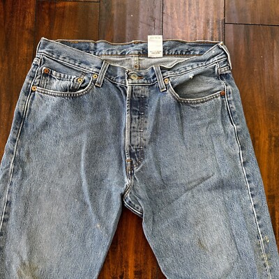 Levis 501 Vintage Y2K Straight Leg XX 2000s Jeans 34x32 Light Wash