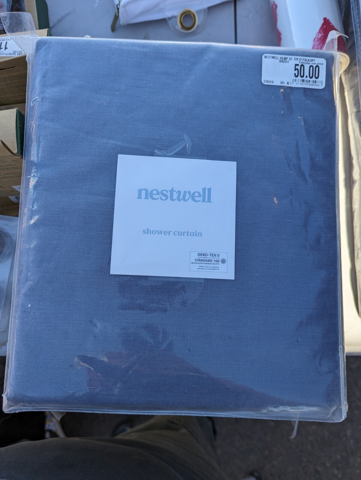 Nestwell Hemp Fabric Shower Curtain 54" x 80" FOLKSTONE GRAY NEW eBay