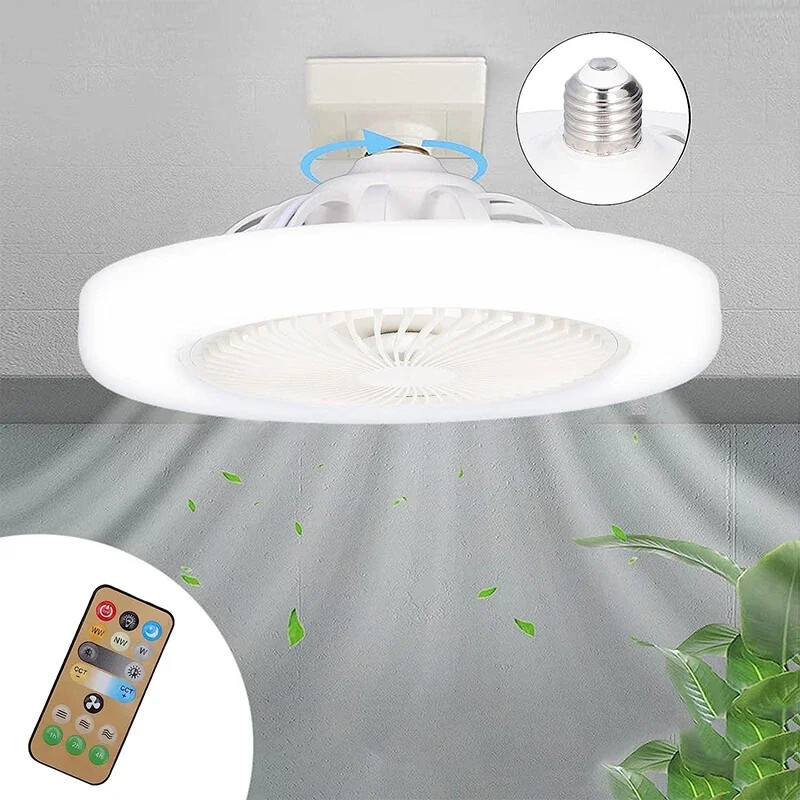 Ventilateur de plafond intelligent 3 en 1 à moteur silencieux réversible