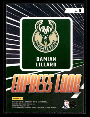 2023-24 Panini Donruss Optic Damian Lillard EXPRESS LANE INSERT