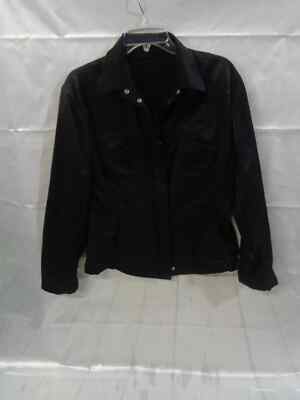 // Auth. Trussardi Sport Black Women's Jacket Cotton Blend Made in Italy Sz 46