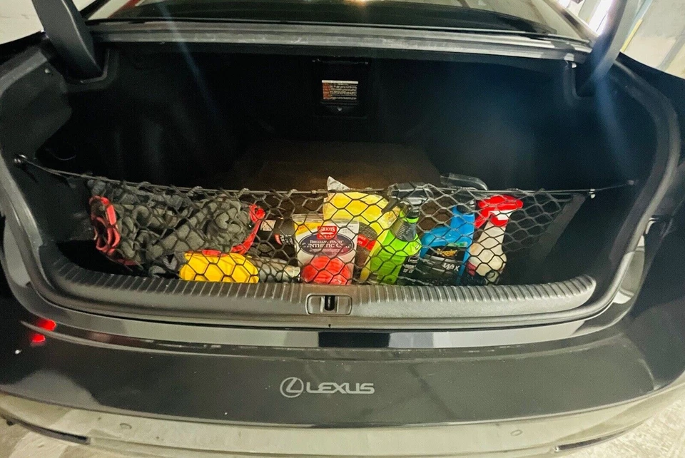 Red de carga de malla de red estilo sobre de maletero para LEXUS RC350 300 200t RC F 2015-2025 Foto 3 de 4