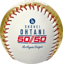 Shohei Ohtani 50/50 Club LA Dodgers Stadium Gold Rawlings Leather Baseball