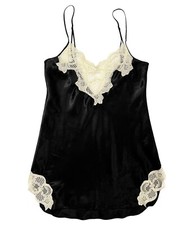 Vintage Victoria s Secret Babydoll Lace Black Lingerie Slip Size Medium Y2K