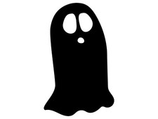 Ghost Spooky Window Cute Water Bottle Tumbler Sticker Halloween Car Vinyl Decal