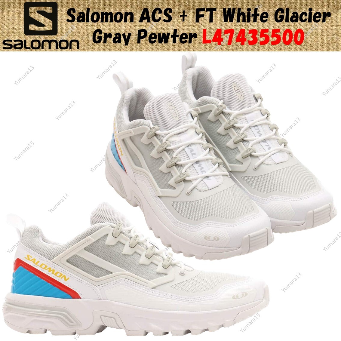 Salomon ACS + FT White Glacier Gray Pewter L47435500 Men's Salomon ACS + FT White Glacier Gray Pewter L47435500 Men's