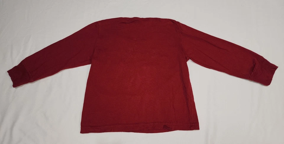 Camiseta Gymboree Niño Borgoña Manga Larga Bordada Papá Copirata 2T Foto 2 de 4