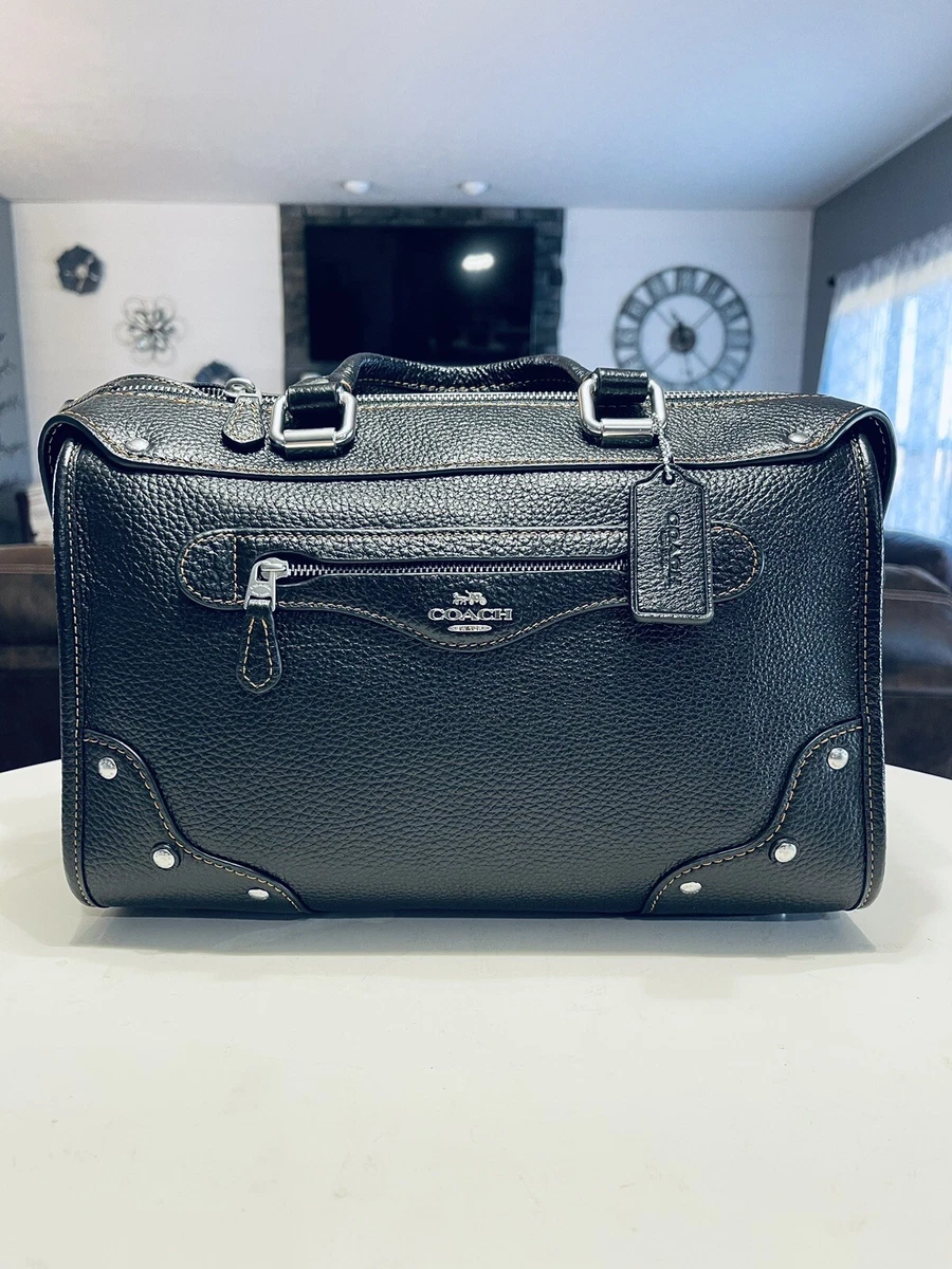 Coach satchel black cheap