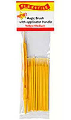 Flex-I-File Magic Brushes Medium Yellow - Hobby and Plastic Model Paint Brush