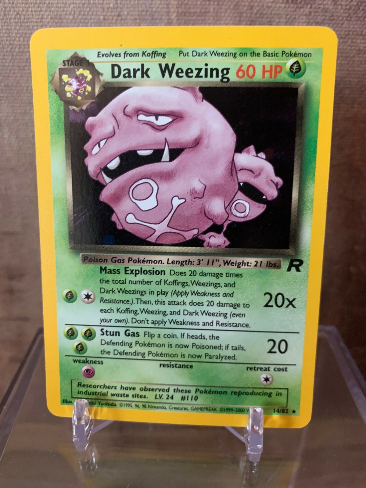 Dark Weezing 14/82 Team Rocket Pokemon Card NM Holo Rare