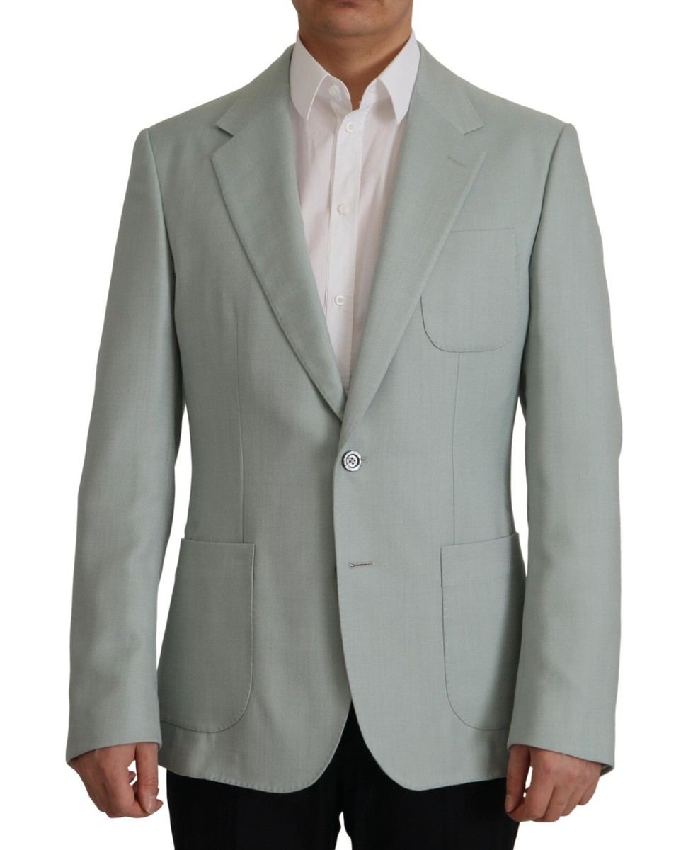 【送料&関税込】Dolce & Gabbana Blazer DOLCE & GABBANA Blazer Jacket Light Green Cashmere Silk IT44