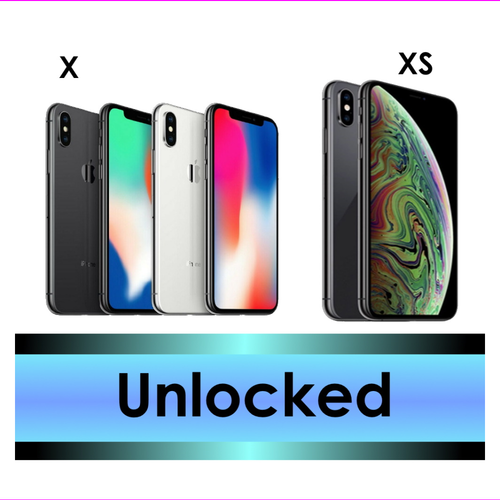 Apple iPhone X/XS 64GB/256GB Unlocked Verizon Sprint Cricket (8+/10