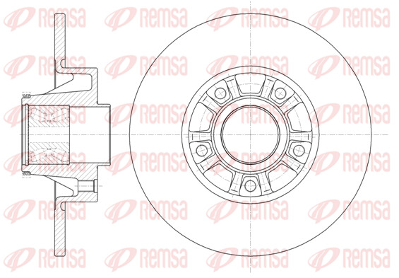 Remsa 2X Bremsscheibe Hinten Ø280 Mm Voll FüR Renault Trafic II Kasten FL 2.0-image