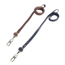2PCS Leather Neck Strap Lanyard Keychain Key Ring Holder Flexible Wire Key Chain