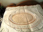 VINTAGE MACBETH-EVANS AMERICAN SWEETHEART 13' PINK PLATTER