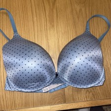 Bra body by VICTORIA Secret Perfect Shape 34ddd blue polka dot