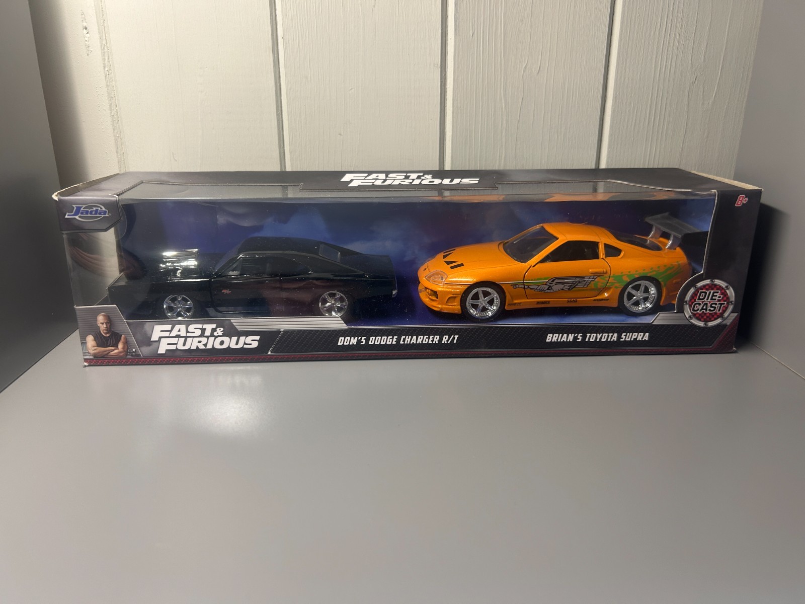 Fast And Furious Twin Pack Brian's Toyota Supra and Dom's Dodge Charger JADA