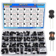 30 Values 265 PCS Inductor Assortment Kit from 1Uh to 100Mh 6 * 8Mm DIP Radial P