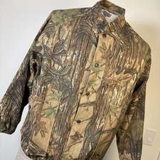 Liberty Real Tree Camo VTG 90s Camouflage Jacket Snap Band Lightweight Realtree