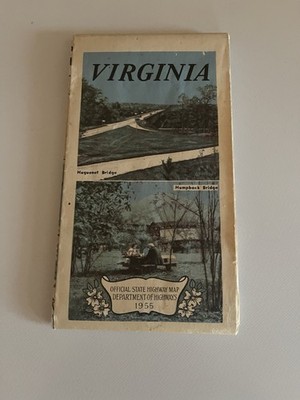 1955 Commonwealth Of Virginia Highway Map