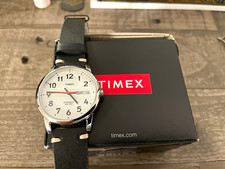 Timex Indiglo Quartz Analog Day/Date Watch Wh...