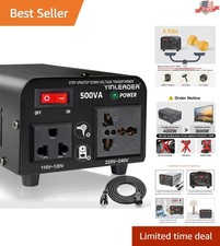 Versatile Voltage Converter 500W - 110V to 220V  220V to 110V Power Transformer