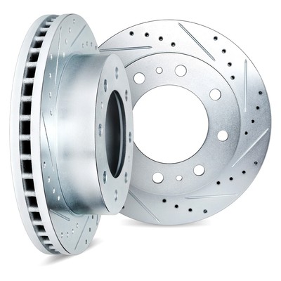 For Ford E-450 Super Duty 08-22 Brake Rotor Set DFC Premium Drilled & Slotted