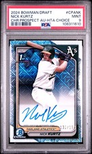 2024 BOWMAN DRAFT CHROME PRSPCT AUTOS HTA CHOICE #CPANK NICK KURTZ 132/150 PSA 9