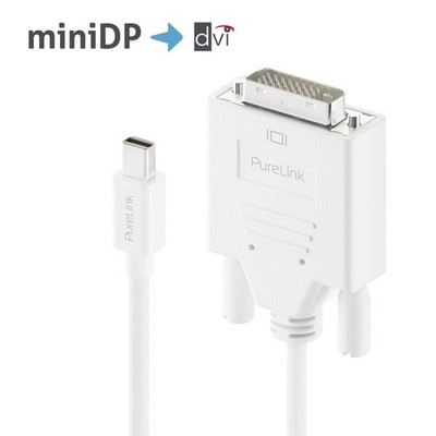 PureLink USB-C auf DVI Kabel 1920x1200 WUXGA DVI-D Single Link 150cm Weiß