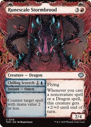 Runescale Stormbrood (Showcase) - Tarkir: Dragonstorm - Foil Uncommon #316