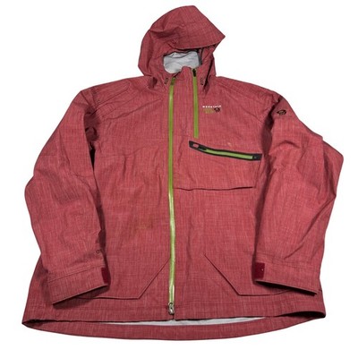 Mountain Hardwear Dry.Q Core Jacket Mens 2XL Red Waterproof Hooded Shell READ
