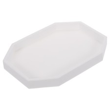 Bathroom Vanity Tray, 7.9"x6" Silicone Soap Dispenser Trays, White