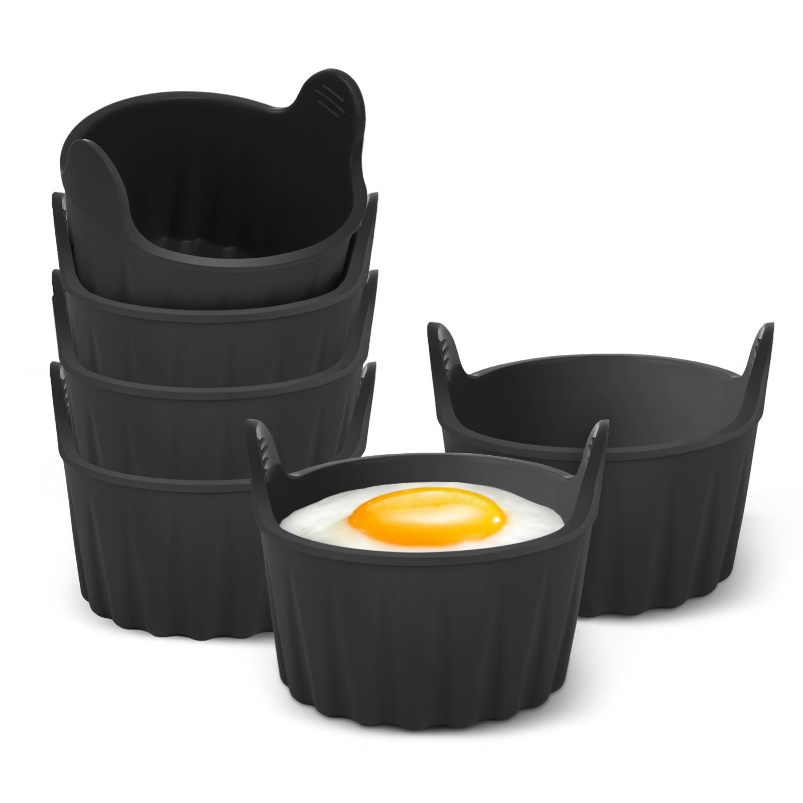 6PCS Ramekins for Air Fryer Egg Poacher for Air Fryer Food Grade Air Fryer Egg