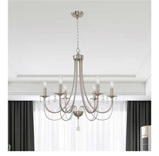 oulok 6-Light Crystal Candle Chandeliers Modern Ceiling Lighting Fixtures...