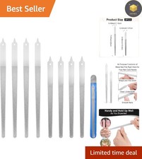 Professional-Grade Stainless Steel Nail Files - 2pc Set for Ultimate Grooming