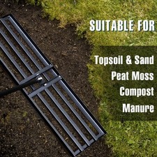 76x25/100x25cm Lawn Leveling Rake Garden Lawn Level Tool Leveler Soil Sand Grass