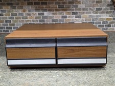 Vintage VHS Storage Holder Wood Grain 2 Drawer Cabinet Storage Case 24 Tapes 80s