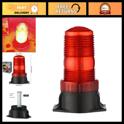Emergency LED Strobe Beacon Light - Flashing Warning Light for Car, Tractor, Bus
